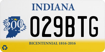 IN license plate 029BTG