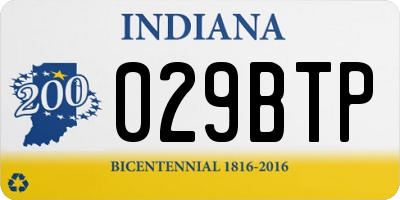 IN license plate 029BTP