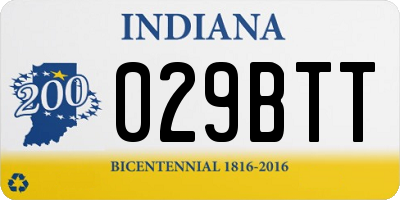 IN license plate 029BTT