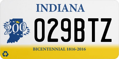IN license plate 029BTZ