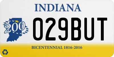 IN license plate 029BUT