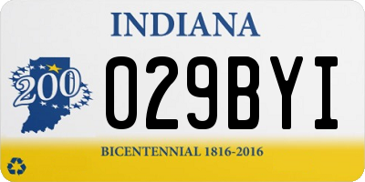 IN license plate 029BYI