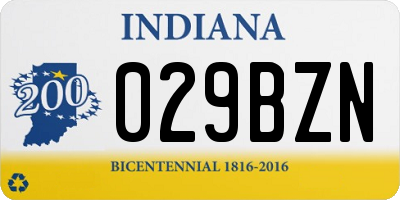IN license plate 029BZN