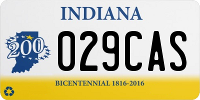 IN license plate 029CAS
