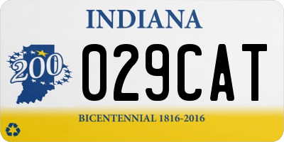 IN license plate 029CAT