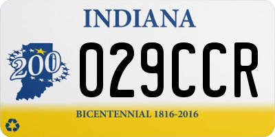 IN license plate 029CCR