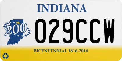 IN license plate 029CCW