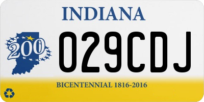IN license plate 029CDJ