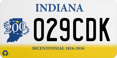 IN license plate 029CDK