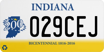 IN license plate 029CEJ