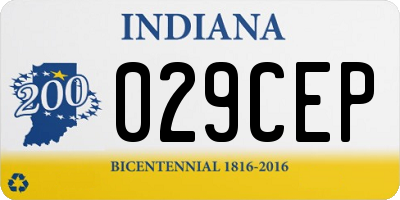IN license plate 029CEP