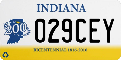 IN license plate 029CEY