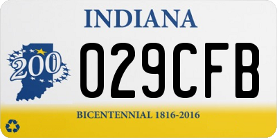 IN license plate 029CFB