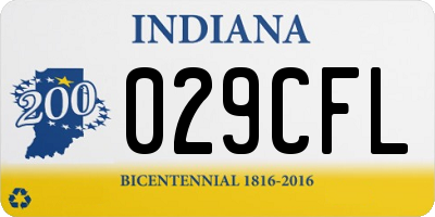 IN license plate 029CFL