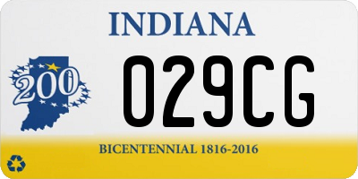 IN license plate 029CG