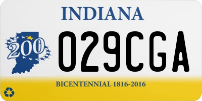IN license plate 029CGA