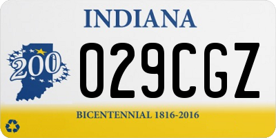 IN license plate 029CGZ