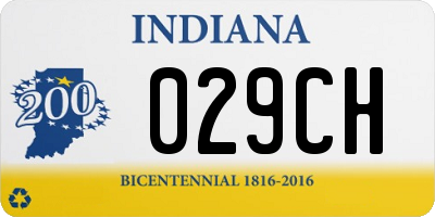 IN license plate 029CH