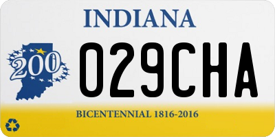 IN license plate 029CHA