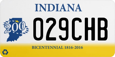 IN license plate 029CHB
