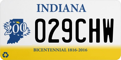 IN license plate 029CHW