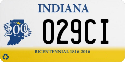 IN license plate 029CI