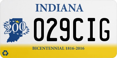 IN license plate 029CIG
