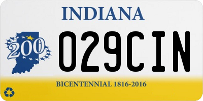 IN license plate 029CIN