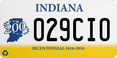 IN license plate 029CIO