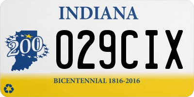 IN license plate 029CIX