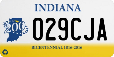 IN license plate 029CJA