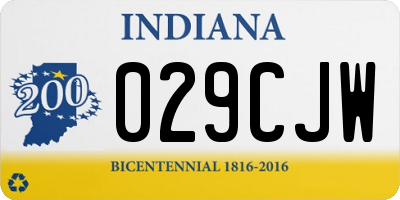 IN license plate 029CJW