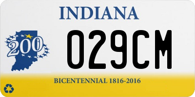 IN license plate 029CM