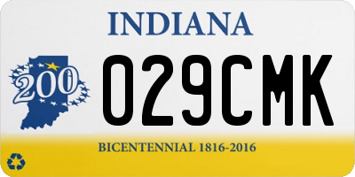 IN license plate 029CMK