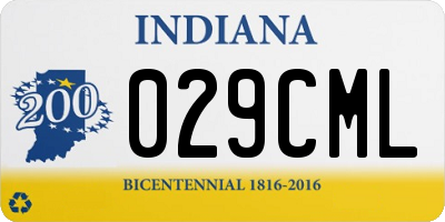 IN license plate 029CML