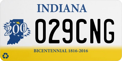 IN license plate 029CNG
