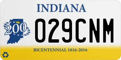 IN license plate 029CNM