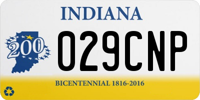 IN license plate 029CNP