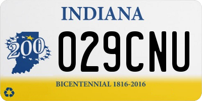 IN license plate 029CNU