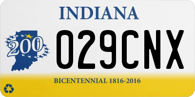 IN license plate 029CNX