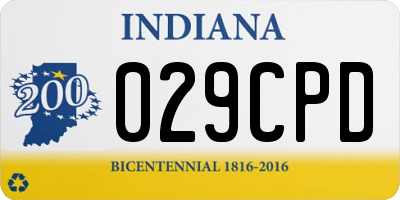 IN license plate 029CPD