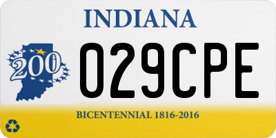 IN license plate 029CPE