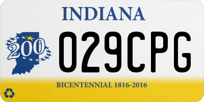 IN license plate 029CPG