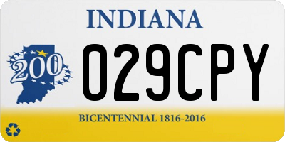 IN license plate 029CPY