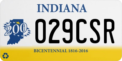 IN license plate 029CSR