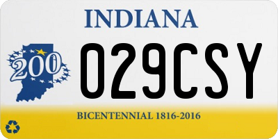IN license plate 029CSY