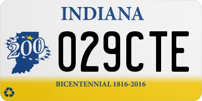 IN license plate 029CTE