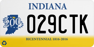 IN license plate 029CTK