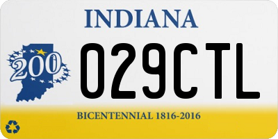 IN license plate 029CTL