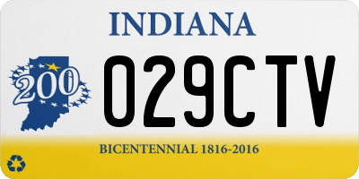 IN license plate 029CTV